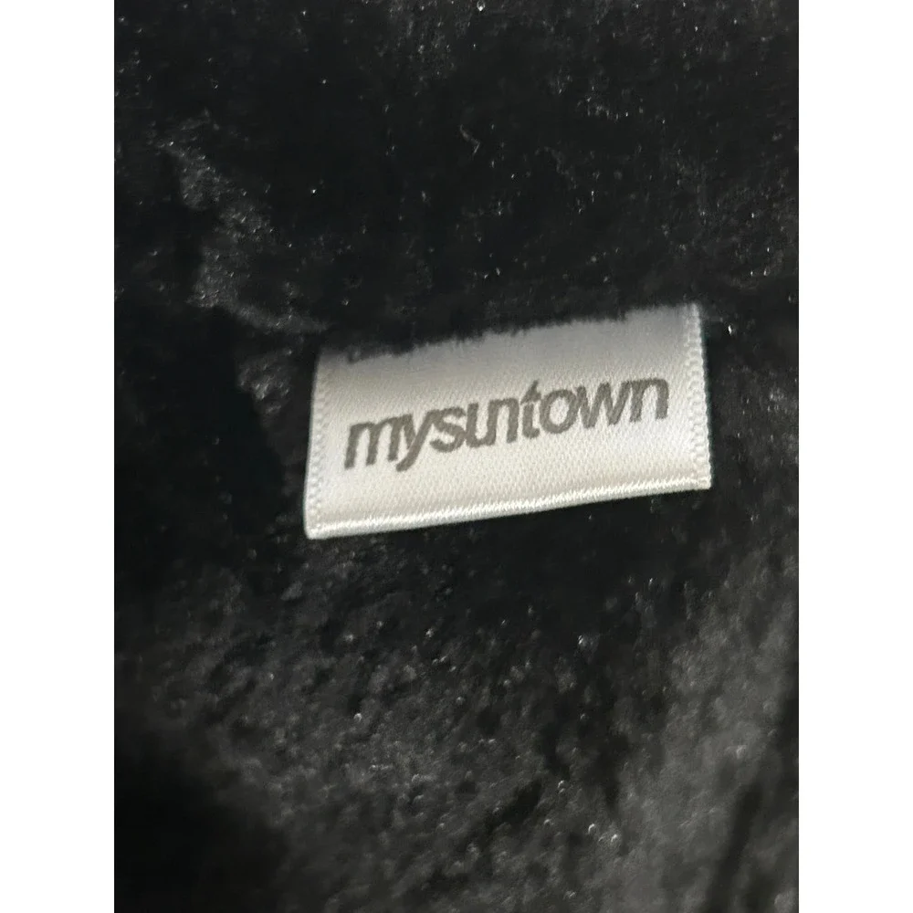 Mysuntown Black Faux Fur Trapper Hat with Removable Face Mask Aviator‎ Cap Snow